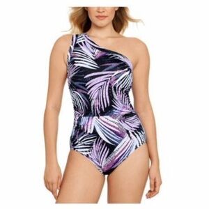✨NEW✨ Swim Solutions Floral Tummy Control One-Piece Swimdress Size 14 Multicolor